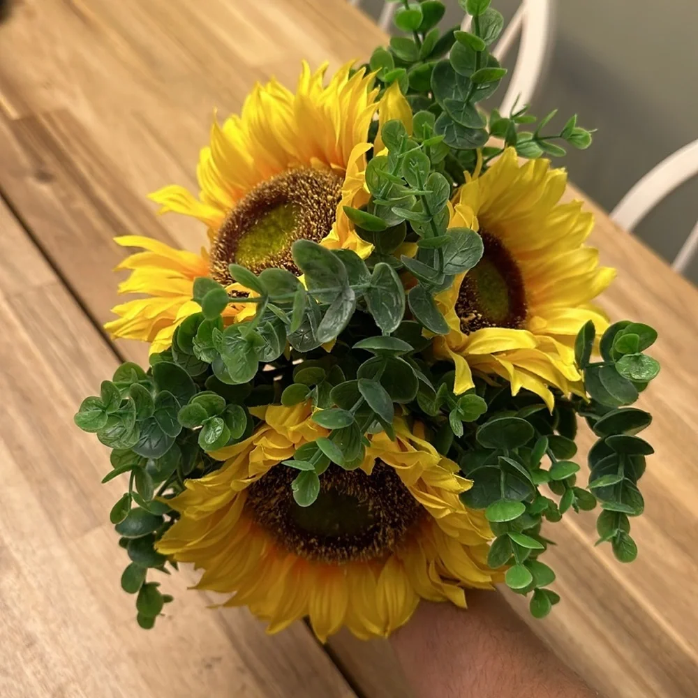 MARTHA STEWART faux floral sunflower bouqet